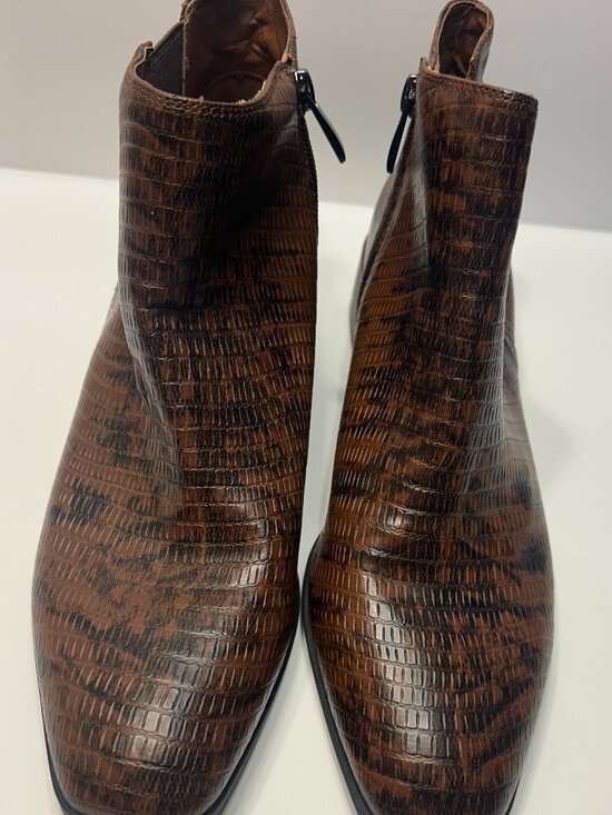 Franco Sarto Nico Women\'s Ankle Booties Espresso Snake Print Size 9 New No Bo main image 12